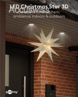 LED-Weihnachtsstern 3D, Ø 56 cm, batteriebetrieben