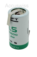 Saft LS26500 plus Lithium Batterie mit Z-Lötfahne