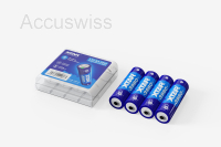 4er Pack Xtar AA 1.5V 3960mWh (2500mAh) Li-Ion, Akkustandsanzeige + Leer-Anzeige