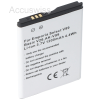 Akku passend für Emporia Select V99, Basic V26 1200mAh