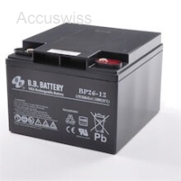 B.B. Battery BP26-12, 12V 26Ah AGM Bleiakku 175x166x123mm
