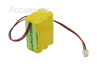 Notleuchtenakku 7.2V 600mAh, Ni-MH, F2x3 Micro AAA mit 200mm Kabel und Stecker