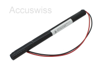 Notleuchtenakku 4.8V 600mAh, Ni-MH, F2x2 Mignon AA mit 150mm Kabel