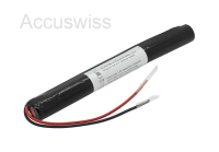 Notleuchtenakku 3.6V 1500mAh, Ni-MH, L1x3 Mignon AA mit 100mm Kabel