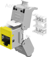 Keystone-Modul RJ45 CAT 6A, STP, Slim, gelb