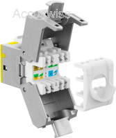 Keystone-Modul RJ45 CAT 6A, STP, Slim, gelb