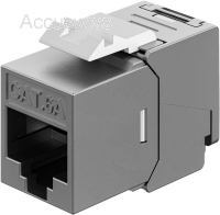 Keystone-Modul RJ45 CAT 6A, STP, Slim & Short, Erdungsklemme