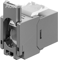 Keystone-Modul RJ45 CAT 6A, STP, Slim & Short, Erdungsklemme