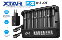 Xtar MX8 Ladegerät 8x AA 3960mWh Akkus inkl. USB-C Netzteil