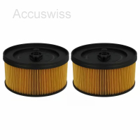 2x Patronen-Filter als Ersatz für Kärcher Staubsauger 6.414-960.0, schwarz /gelb
