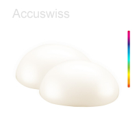 2er-Set LED-Solar-Dekoleuchte Stein, 24 cm, Größe M, RGBW