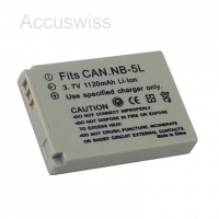 Akku ersetzt Canon NB5L passend für SD900, SX200 1120mAh