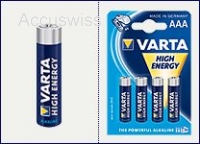 Aktion* Varta 4903 High Energy, AAA, LR03, Batterien 4er Pack