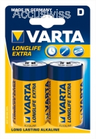 Varta 4120 Longlife Extra Batterie Mono, D, LR20 2er Pack