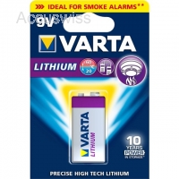 Varta 6122 Lithium 9V Block, 6F22, 6LR61, 6AM6, 6LF22 Batterie