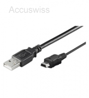 USB-A auf mini-USB Kabel 1m Schwarz