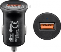 KFZ Lade-Adapter 12V zu USB Schwarz QC3.0