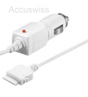 KFZ-Ladekabel 12V für Apple iPhone 3G, 3GS, 4, 4S, Weiss