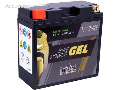 Intact GEL12-14B-4 GEL-Motorradbatterie ersetzt YT14B-BS