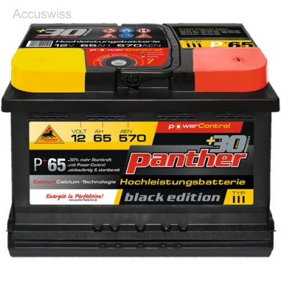 Autobatterie Panther P+65 548 027 054, 545 019 036 B13 65Ah - Akku