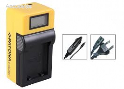 PATONA LCD USB Ladegerät für Akku Canon ZR10 ZR20 ZR25MC ZR30MC ZR50MC ZR60
