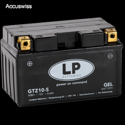 LP GTZ10-S GEL-Motorradbatterie ersetzt 50922, FTZ10S, YTZ10S-BS