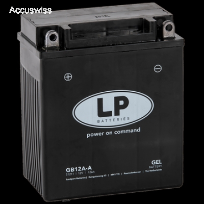 LP GB12A-A GEL-Motorradbatterie ersetzt DIN 51211, 12N12A-4A-1, M2212Y 12V  12Ah - Akku und Batterien Online-Shop auch für Ihr Motorrad, E-Bike