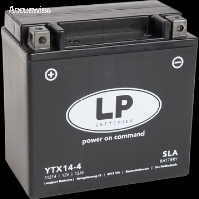 LP YTX14-4 SLA Motorradbatterie ersetzt YTX14-BS, YTX14-4, DIN