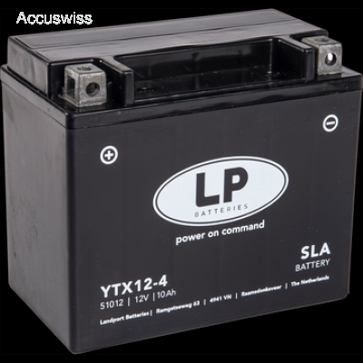LP YTX12-4 SLA Motorradbatterie ersetzt YTX12-BS, 51012, GEL12-12