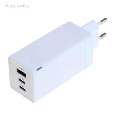 USB-C Ladegerät GaN 2x USB-C + 1x USB-A, USB-PD, 3-PORT, 65W