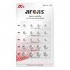 Arcas Knopfzellen Set 20 Stk. AG1, AG3, AG4, AG10, AG13