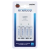 Sanyo (Panasonic) MQN04 Ladegerät + 4x eneloop AAA Akkus