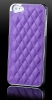 Backcover Chrom / Leder Violett für Apple iPhone 5