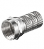 F-Stecker für 7 mm Kabel, 10 Stück