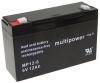 Multipower MP12-6 Bleiakku, 6V 12Ah Faston 4.8mm