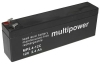 Multipower MP2.4-12C Bleiakku Zyklenfest, 12V 2.4Ah Faston 4,8mm