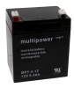 Multipower MP5.4-12 Bleiakku, 12V 5.4Ah Faston 4,8mm