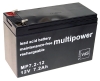 Multipower MP7.2-12 Bleiakku, 12V 7.2Ah Faston 4,8mm