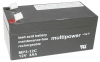 Multipower MP3-12C Bleiakku Zyklenfest, 12V 3Ah Faston 6,3mm