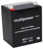 Multipower MP5-12C (MPC5-12) 12V 5Ah Bleiakku Zyklenfest, Faston 6,3mm