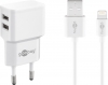 Dual Ladeset 2,4 A - Netzteil mit 2x USB-Buchse und Apple Lightning-Kabel 1m