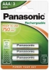 Panasonic Funktelefon Akkus 3er AAA-Set für DECT-Telefone