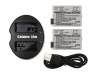 Dual Akkuladestation für Canon LP-E8 mit 2 Akkus