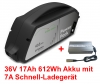 E-Bike Akku fr Bosch Unterrohr 36V 17Ah + 6A Ladegert