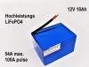 12V 18Ah LiFePO4 Hochleistungs Batterie mit BMS