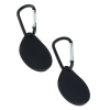 2er SET Silikon Hülle Schwarz mit Karabinerhaken kompatibel zu Apple AirTag