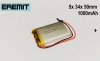 Akku 503450, 053450 3.7V 1000mAh Li-Polymer JST-GH 1.25mm Stecker