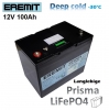EREMIT 12V 100Ah LiFePo4 Deep Cold -30Batterie 260 x 160 x 217mm