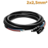Solarkabel 2.5mm², Modul zu Laderegler mit MC4 Steckern 3m