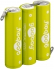 Akku-Pack F3x1 AA 3.6V 2100mAh Ni-MH mit Z-Lötfahne